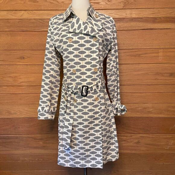GAP Jackets & Blazers - Gap vintage y2k graphic mod printed trench coat jacket